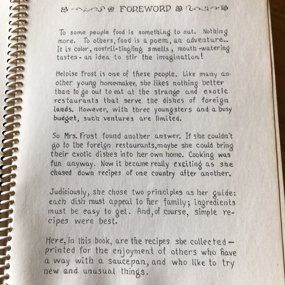 A World Of Good Cooking - Recipes From Around The World - 1951 Heloise Frost VTG - Picture 2 of 16